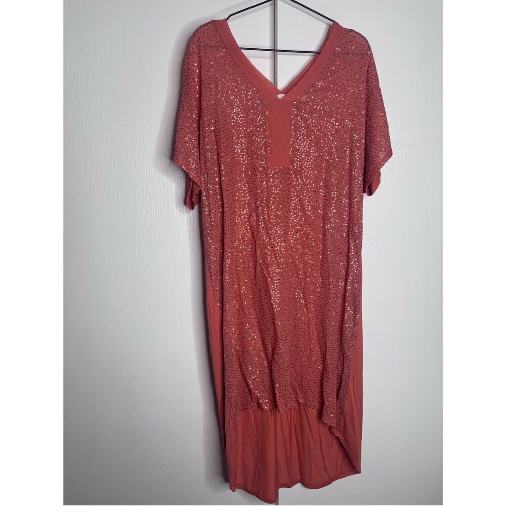 Soft Surroundings Sequined V-Neck Tunic Top L